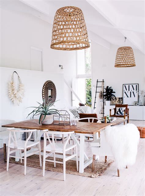 Get The Look White And Wood Coastal Boho Dining Room — Mix