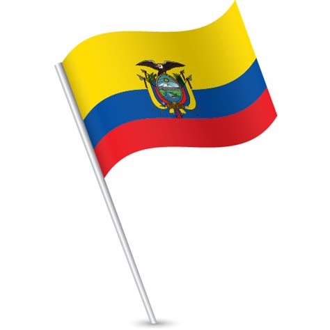 Vector Country Flag Of Ecuador Flagpole Vector Countries Flags Of