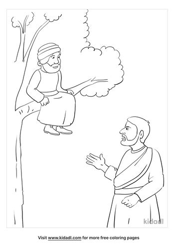 Zacchaeus Coloring Pages | Free Bible Coloring Pages | Kidadl