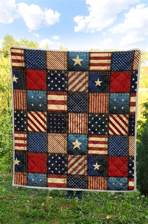 American Flag Patchwork Design Quilt Bedspread Jtamigocom