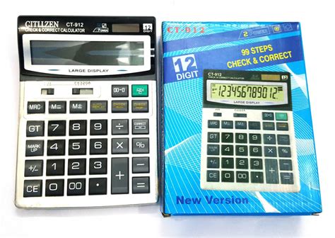 Ct 912 Basic Calculator 12 Digit High Quality Dual Power Calculator