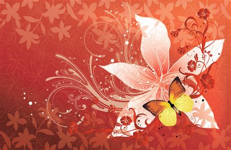 Flower Butterfly Vector Vector Art And Graphics