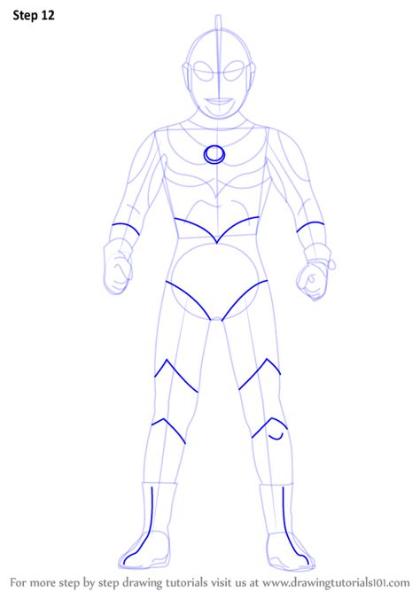 Learn How To Draw An Ultraman Ultraman Step By Step Drawing Tutorials