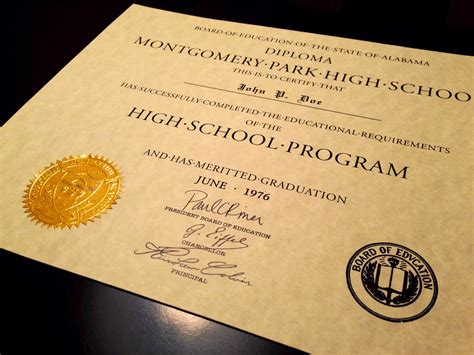 Fake High School Diploma Certificate