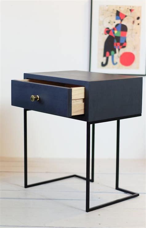 Lane furniture side tables by price. Black Bedside Table | Mid Century Industrial Style | Solid ...