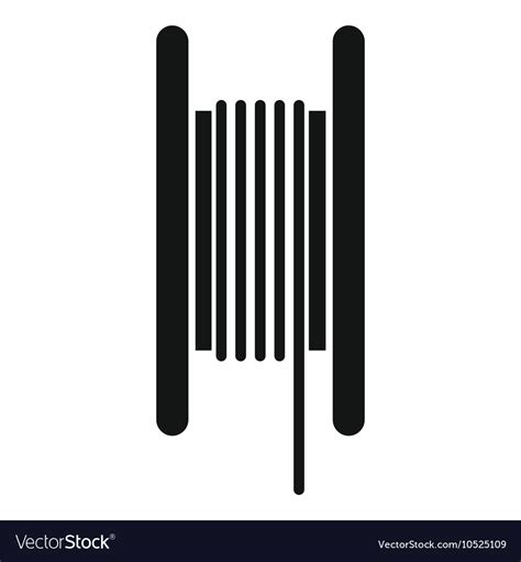Electric Cable In Coil Icon Simple Style Vector Image