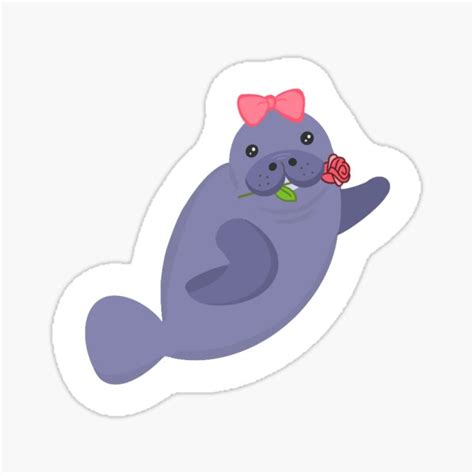 Barbara Manatee Sticker For Sale By Charding4 Redbubble