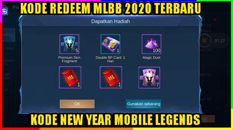 Kode Redeem Mobile Legends 2020 New Kode Year Mlbb Youtube