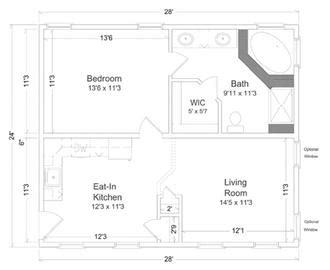 The suite exists as a separate yet attached unit to the main home floor plan, with the specific layout. In-Law Suite 1 - InLaw Suites - Custom Modular Direct
