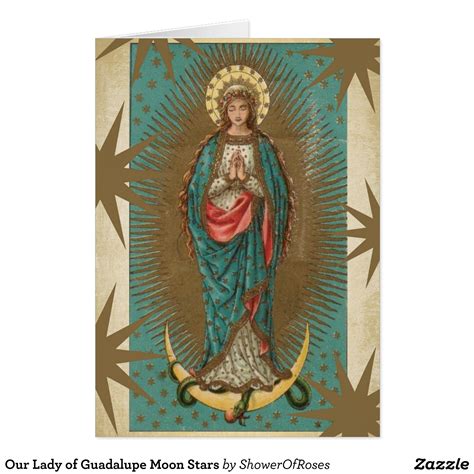 Our Lady Of Guadalupe Moon Stars Virgin Mary Stars And