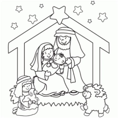 Printable Nativity Cut Out Coloring Pages Sketch Coloring Page