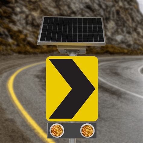 Solar Enhanced Chevron Sign Solar Lighting Designs