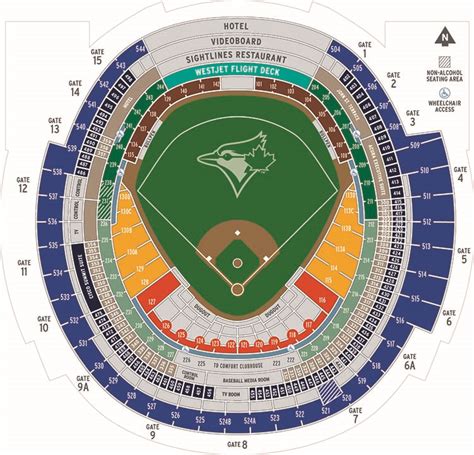 Rogers Centre Seating Chart With Seat Numbers Two Birds Home