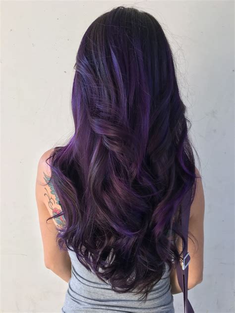purple hair dark violet hair mermaid hair unicorn hair galaxy hair smoky hair balayage