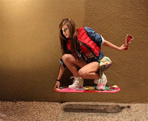 Marty Mcfly Hoverboard Cosplay By Krash 2014 Comic And Media Expo Back To The Future Cosplay