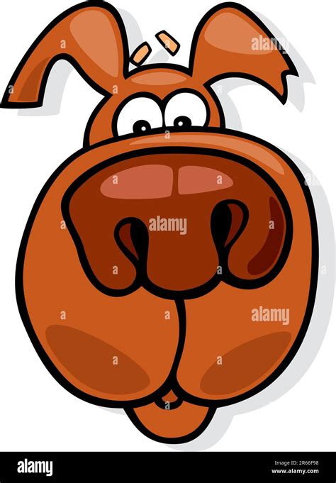 Cartoon Vector Illustration Of Sniffing Dog Stock Vector Image And Art