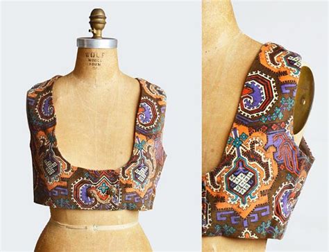 vintage 60s mod kaleidoscope print velvet vest 1960s hippie etsy 1960s hippie 60s fashion