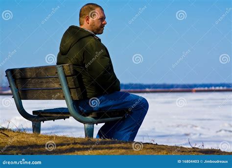 Sad Man On A Bench Stock Photos Image 16804403