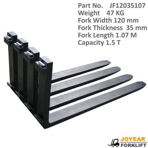 Standard Taper Forklift Tines Fits Class 2 Carriage Joyear Forklift