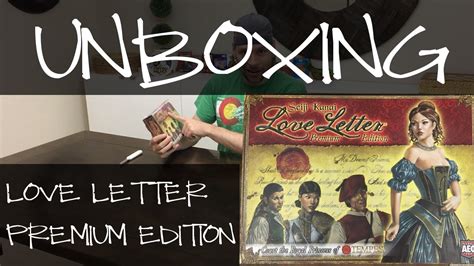 Unboxing Love Letter Premium Edition Youtube