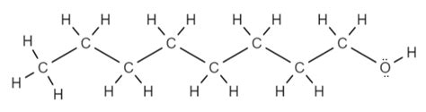 what is the lewis structure of octanol quizlet