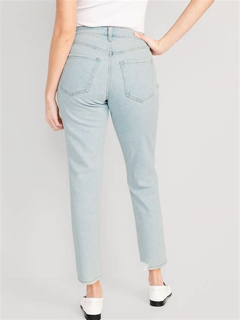 Curvy High Waisted Button Fly OG Straight Ankle Jeans Old Navy