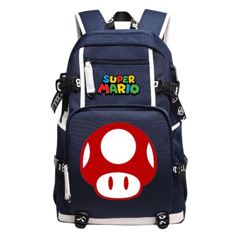 Super Mario Bros Toad Mario Backpack School Book Casual Shoulder