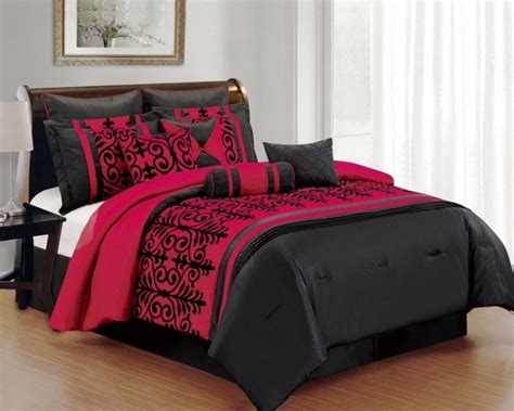 Update the look of your bedroom in an instant with a matching bedding set to go with your room décor. nice Red And Black Bedding Sets | Black bedroom furniture ...