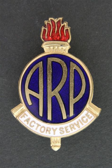 Ww2 Arp Factory Service Lapel Badge