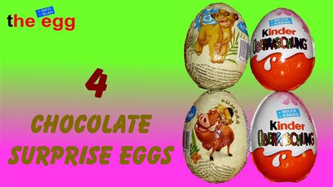 2 Lion King Eggs And 2 Kinder Surprise Eggs For Girls Edition Toy