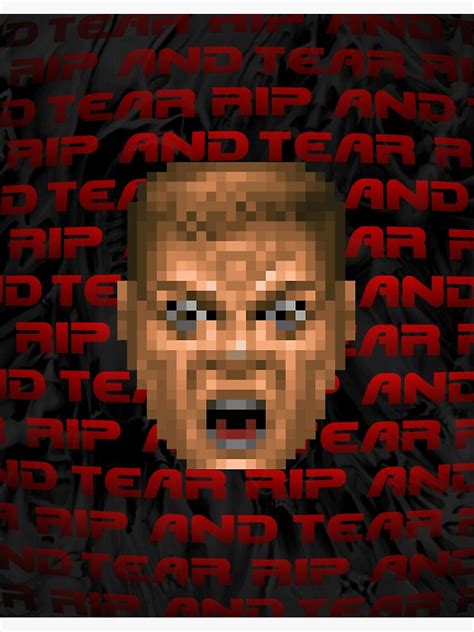 Doomguy Rip And Tear Framed Art Print For Sale By Donionrings98