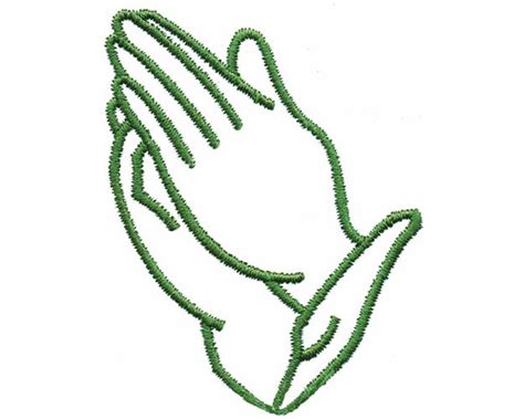 Praying Hands Machine Embroidery Design Etsy