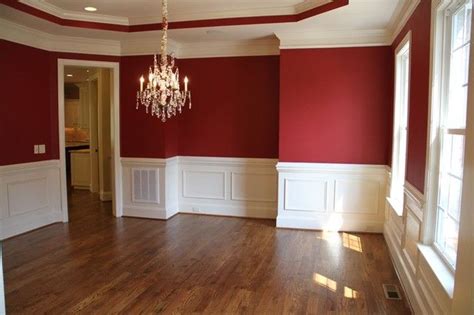 Red Walls White Trim Love Red Dining Room Living Room Red Room