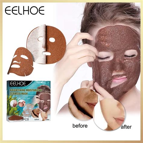 Pcs Seaweed Moisturizing Face Cover Oil Control Seaweed Skin Rejuvenating Masks Brightening