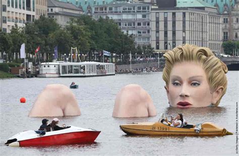 Sculpture Of Giant Bather Presented In Hamburg Gagdaily News
