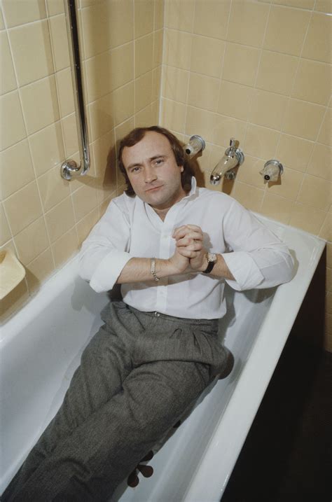 Vintage Photos Of Celebrities Taking Baths For National Relaxation Day Phil Collins Phil