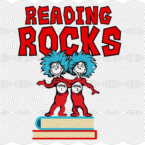 Reading rocks,Thing 1 thing 2, cat in the hat, thing 1 