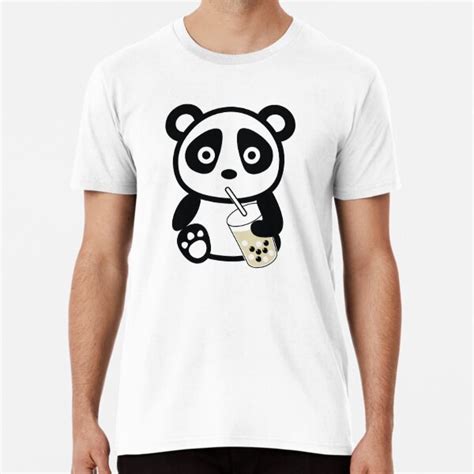 Panda Drinking Panda Boba Milk Tea T Shirt By Bobalogy Redbubble