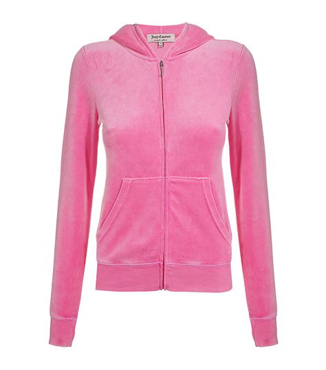 Juicy Couture Long Live Juicy Velour Tracksuit Top In Pink Lyst