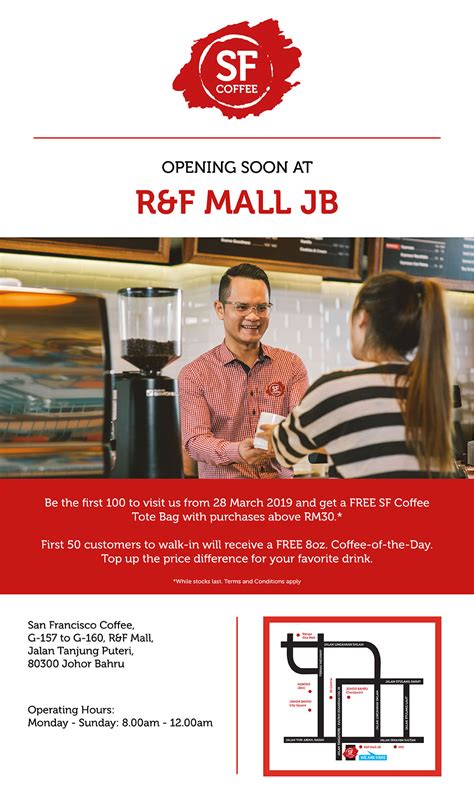 Check out the latest promotions, catalogue, freebies(free voucher/sample/coupons), warehouse sales and sales in san francisco coffee 12.12 sale buy 1 free 1 promotion on lazada from 12 december 2019 until 14 december 2019. SF Coffee Opening Soon at The Mall, Mid Valley Southkey ...