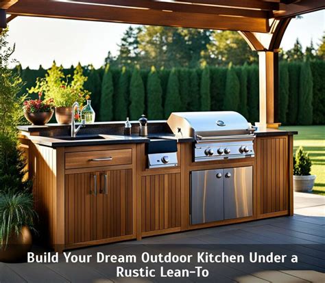 Build Your Dream Outdoor Kitchen Under A Rustic Lean To Kitchen