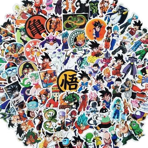 dragon ball stickers 100 pack anime dragon ball dragon ball goku super saiyan