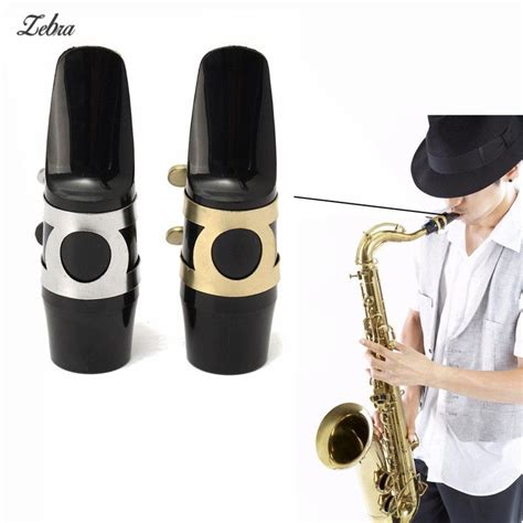 Zebra 1pcs Alto Sax Saxophone Mouthpiece With Cap Buckle Reed Patches