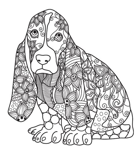 Mandala Portrait Of Dog Coloring Page Download Print Now