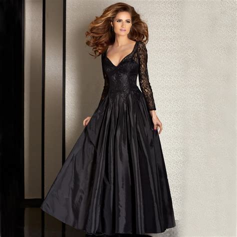 Black Lace Long Sleeve Cocktail Dress Belle Fourche Gown For Pre