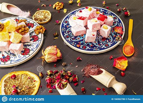 Eastern Sweets Traditional Turkish Delight Stock Photo Image Of
