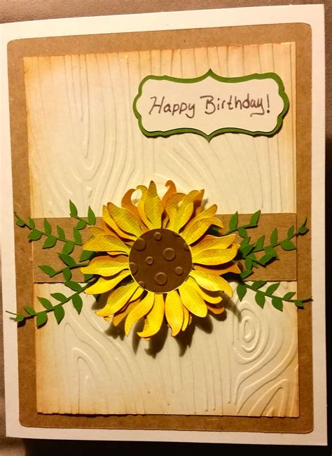 Check spelling or type a new query. Sunflower birthday card | Daisy cards, Sunflower cards, Homemade birthday cards