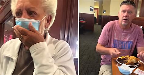 Grandson Surprises His Grandpa For The First Time At A Restaurant