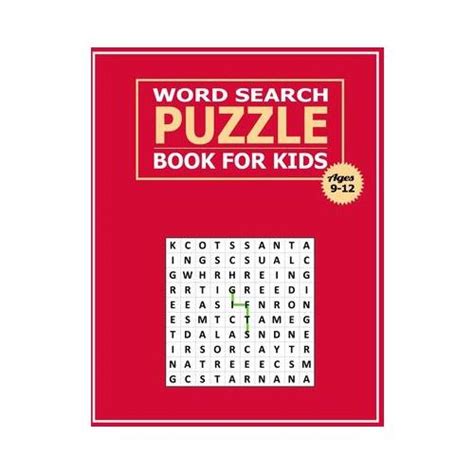 Word Search Puzzle Book For Kids Ages 9 12 Large Print Word Search