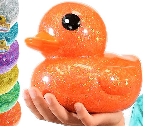 Giant Glitter Rubber Ducks Metallic Colors 7 1 Unit Assorted Rubber